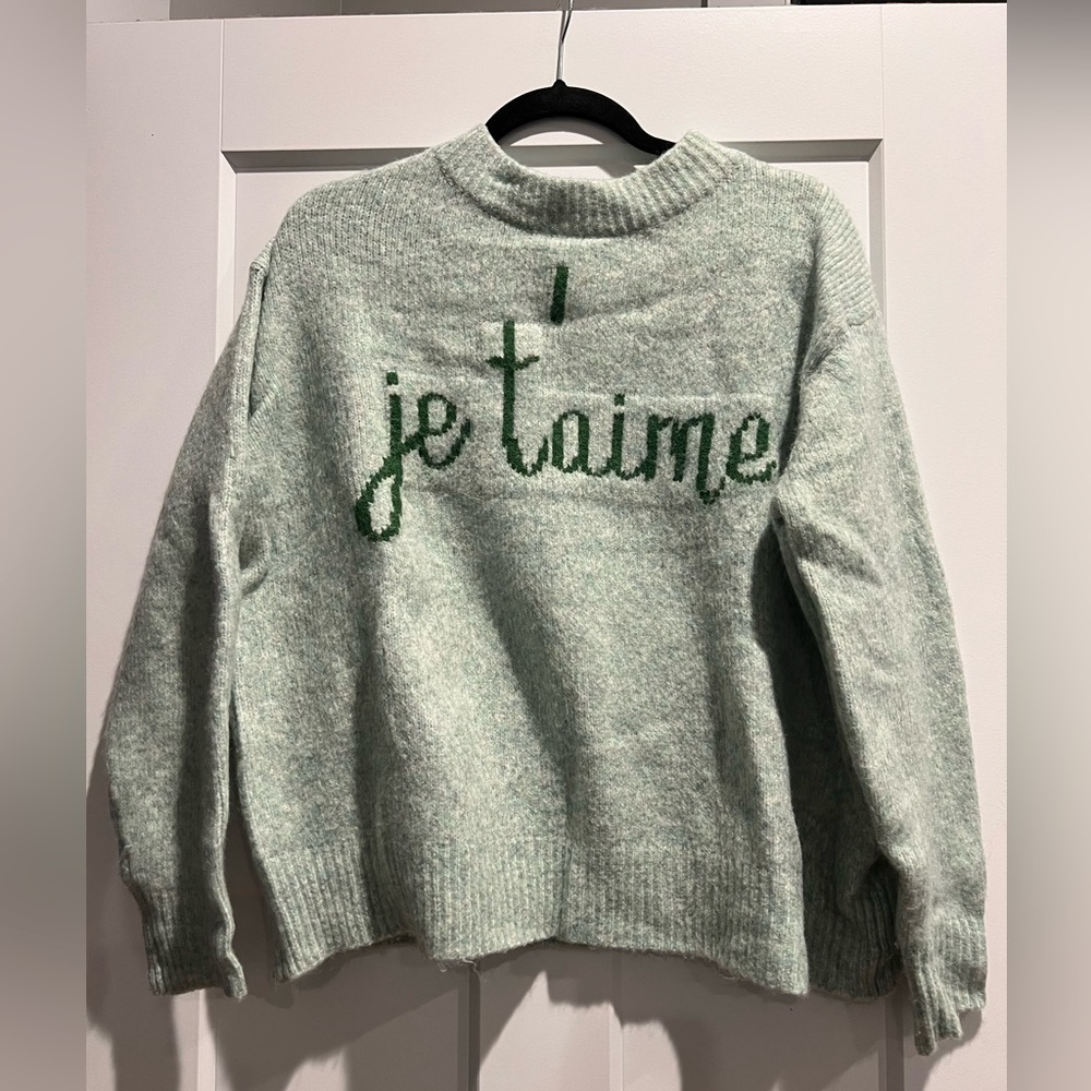 TALULAH Mint 'Je T'aime' Women's Sweater